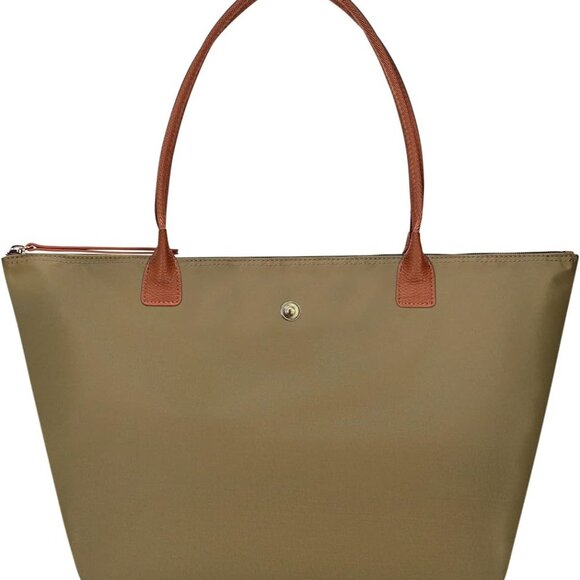 Shoulder Tote Bag Nylon Women Large Capacity Travel Work Casual Green - Picture 1 of 4